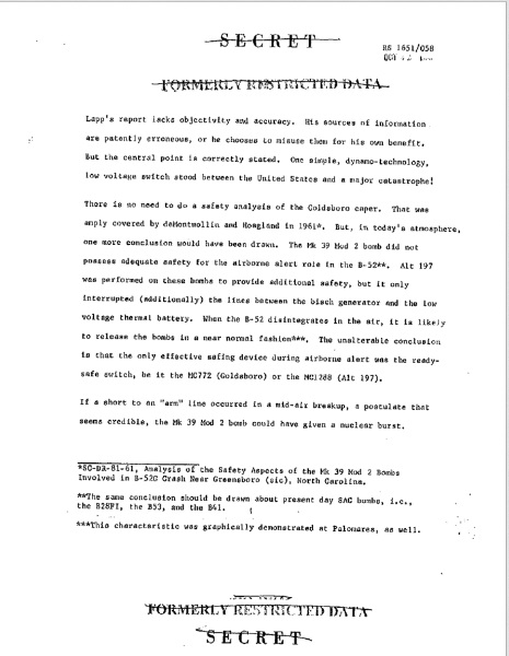 Brush With Catastrophe: The Day The U.S. Almost Nuked Itself – Pieces ...